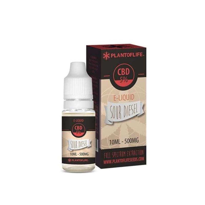 CBD E-Liquid Plant of Life Sour Diesel 10 ml. 5%.